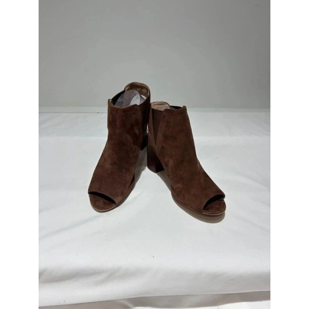 Anthropologie Suede Peep-Toe Heels  Size 9